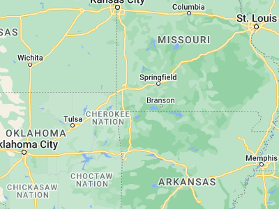 Map showing location of Cassville (36.67701, -93.86881)