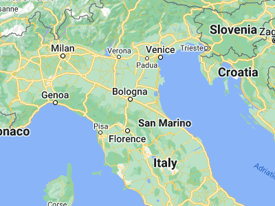 Map showing location of Castel San Pietro Terme (44.39857, 11.58482)
