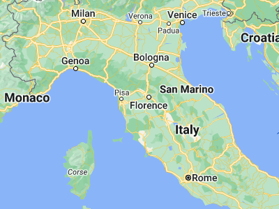 Map showing location of Castelfiorentino (43.61004, 10.96922)