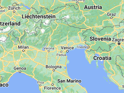 Map showing location of Castelfranco Veneto (45.6761, 11.926)