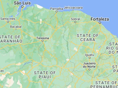 Map showing location of Castelo do Piauí (-5.32222, -41.5525)