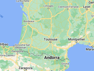Map showing location of Castelsarrasin (44.03333, 1.1)
