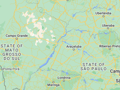 Map showing location of Castilho (-20.87222, -51.4875)