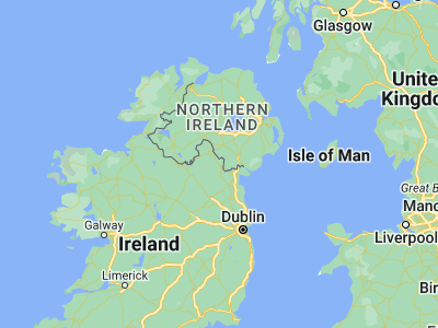 Map showing location of Castleblayney (54.11667, -6.73333)