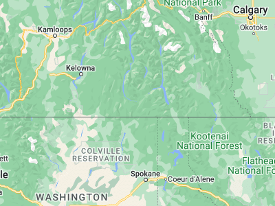 Map showing location of Castlegar (49.29984, -117.66894)