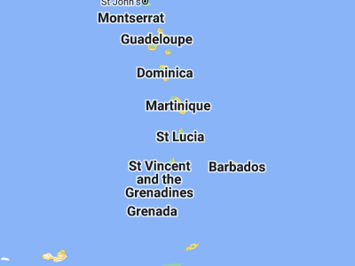 Map showing location of Castries (13.9957, -61.00614)
