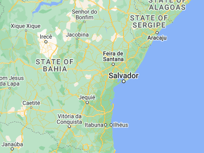 Map showing location of Castro Alves (-12.76556, -39.42833)