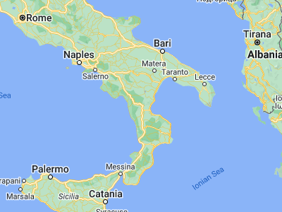 Map showing location of Castrovillari (39.8203, 16.21229)