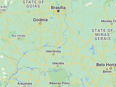 Map showing location of Catalão (-18.16583, -47.94639)