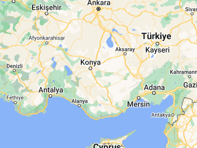 Map showing location of Çatalhöyük (37.66847, 32.82689)