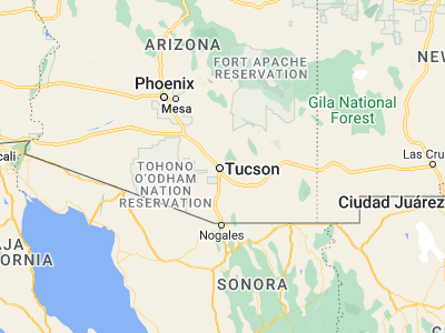 Map showing location of Catalina Foothills (32.29785, -110.9187)