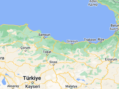 Map showing location of Çatalpınar (40.87899, 37.45351)