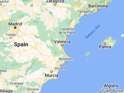 Map showing location of Catarroja (39.4, -0.4)