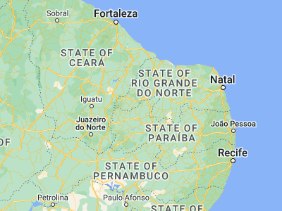 Map showing location of Catolé do Rocha (-6.34389, -37.74667)