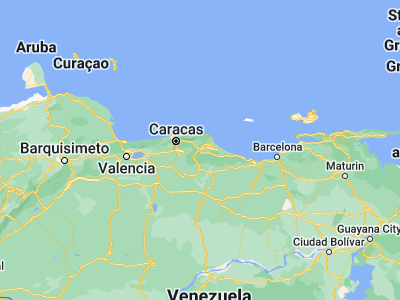 Map showing location of Caucagua (10.2831, -66.37591)