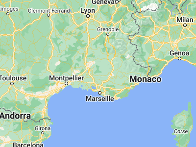 Map showing location of Cavaillon (43.91667, 5.28333)