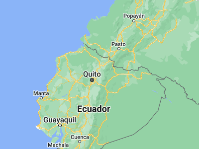 Map showing location of Cayambe (0.05, -78.13333)