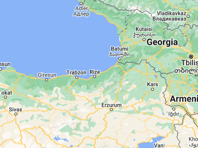 Map showing location of Çayeli (41.09228, 40.72924)