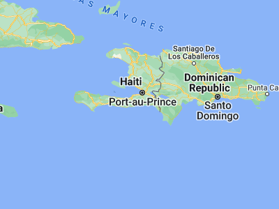 Map showing location of Cayes Jacmel (18.23028, -72.39611)