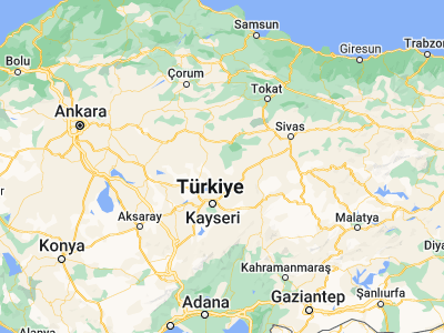 Map showing location of Çayıralan (39.30278, 35.64389)