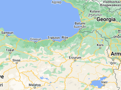 Map showing location of Çaykara (40.75481, 40.23552)