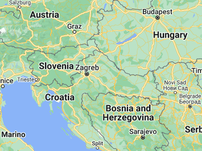 Map showing location of Čazma (45.74818, 16.6139)