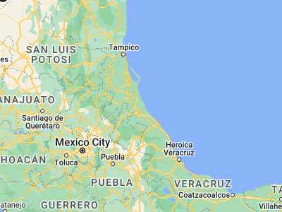 Map showing location of Cazones (20.71667, -97.31667)