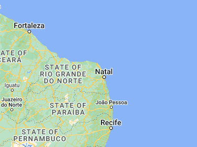 Map showing location of Ceará Mirim (-5.63444, -35.42556)