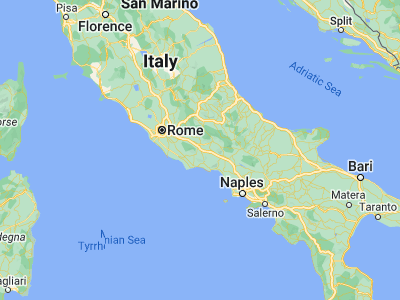 Map showing location of Ceccano (41.56772, 13.3333)