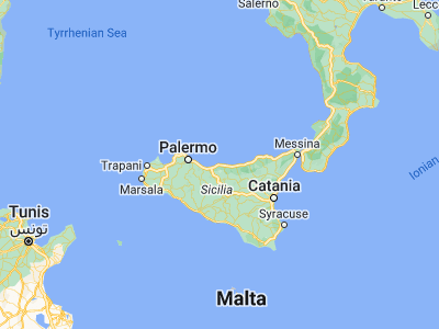 Map showing location of Cefalù (38.03856, 14.02285)