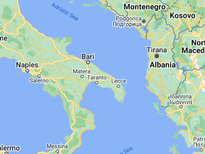 Map showing location of Ceglie Messapica (40.64393, 17.5155)
