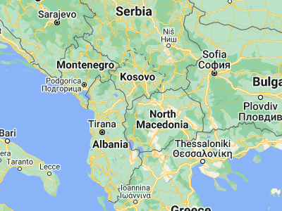 Map showing location of Čelopek (41.93167, 21.01333)