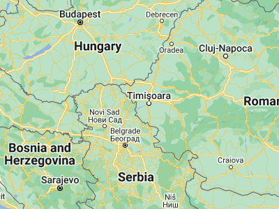 Map showing location of Cenei (45.71583, 20.90389)