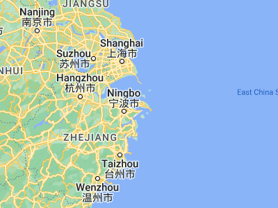 Map showing location of Cengang (30.07752, 121.99572)