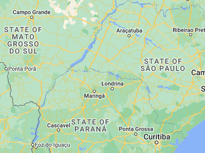 Map showing location of Centenário do Sul (-22.82111, -51.59528)