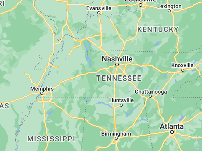 Map showing location of Centerville (35.77896, -87.46696)