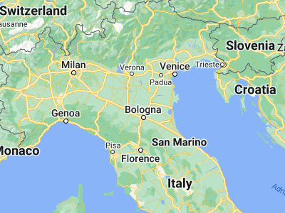 Map showing location of Cento (44.72597, 11.28821)