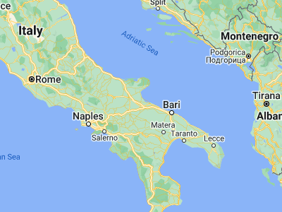 Map showing location of Cerignola (41.26403, 15.90046)