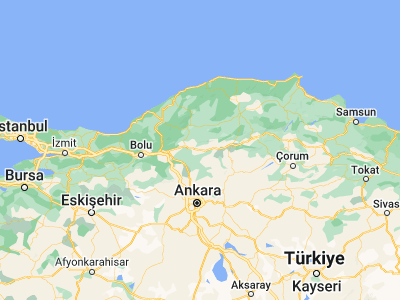 Map showing location of Çerkeş (40.81164, 32.89358)