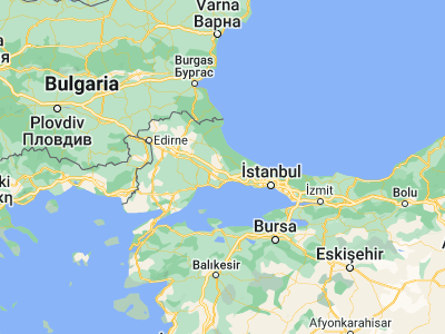 Map showing location of Çerkezköy (41.285, 28.00028)