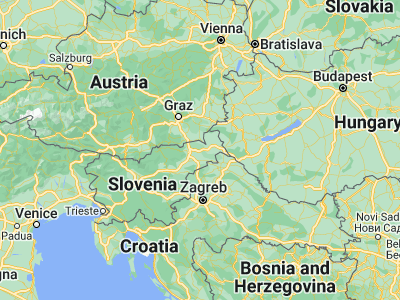 Map showing location of Cerkvenjak (46.57056, 15.94361)
