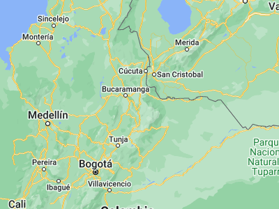 Map showing location of Cerrito (6.84315, -72.69404)