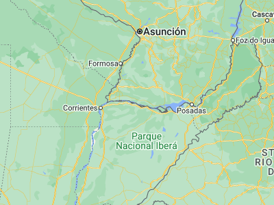Map showing location of Cerrito (-27.31667, -57.66667)