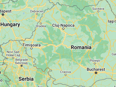 Map showing location of Ceru-Băcăinţi (45.98333, 23.25)