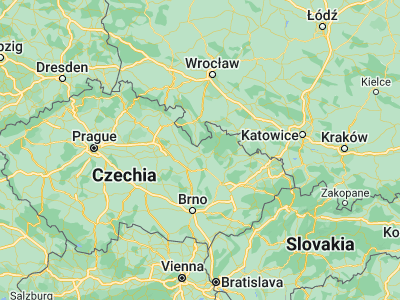 Map showing location of Červená Voda (50.04029, 16.74268)