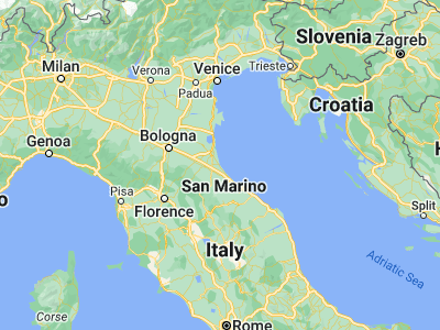Map showing location of Cervia (44.26204, 12.34812)