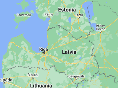 Map showing location of Cēsis (57.31188, 25.27456)