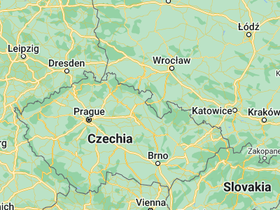 Map showing location of Česká Skalice (50.39467, 16.04276)