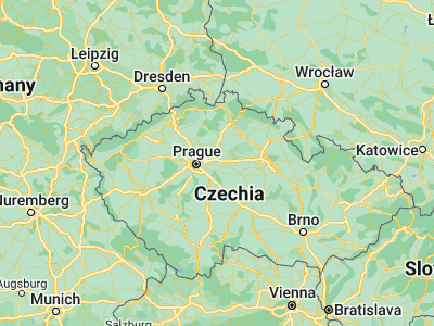 Map showing location of Český Brod (50.0742, 14.86081)
