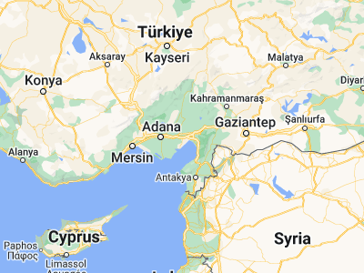 Map showing location of Ceyhan (37.02472, 35.8175)